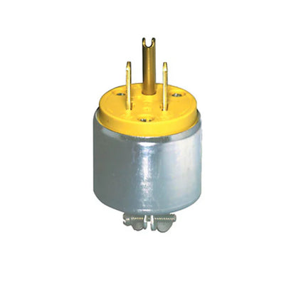 Clavija Grado Comercial 15A 125V NEMA 5-15P 2 polos 3 cables  Amarillo Leviton
