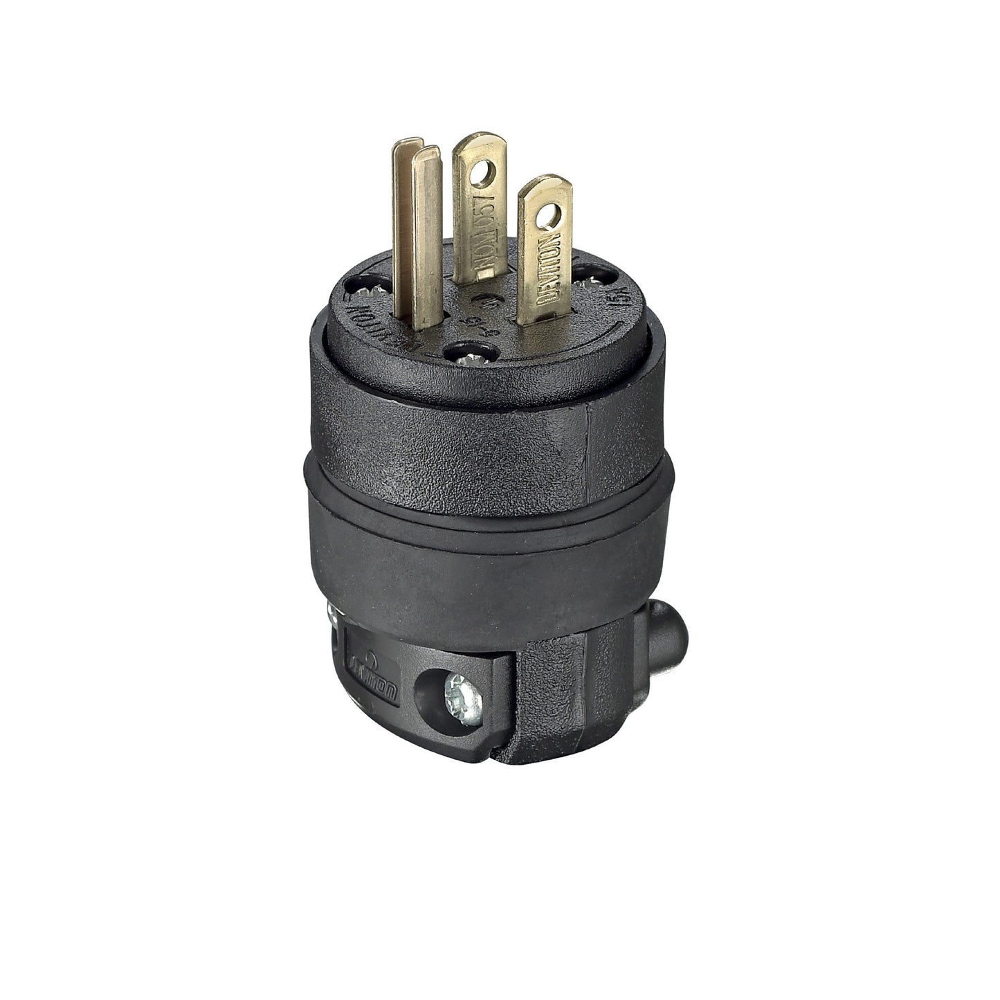 Clavija de Hule 15A 125V  Negro Leviton