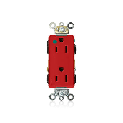 Contacto Dúplex Grado Hospital Rojo Leviton