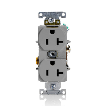 Contacto Dúplex Aterrizado 20A 125V Gris Leviton