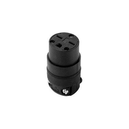 Conector de Hule 2P 3H 15A NEMA 6-15R Negro Leviton