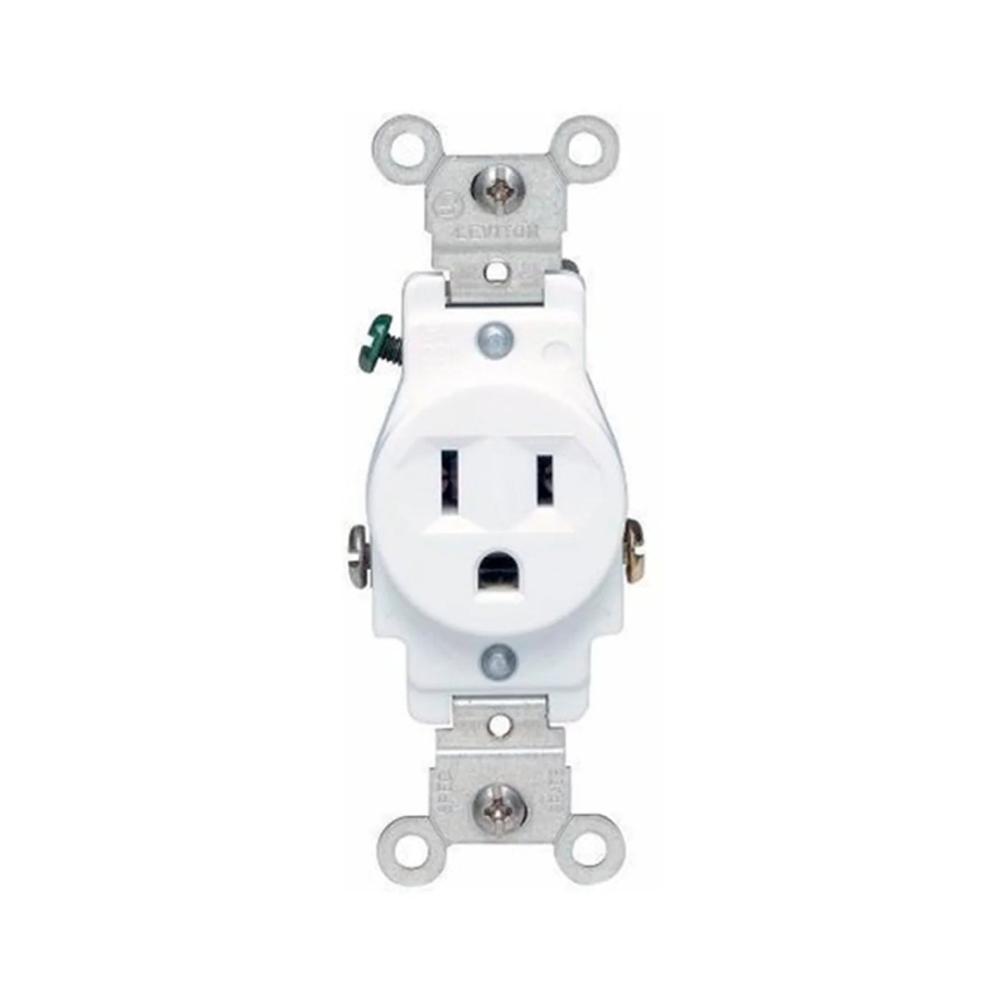 Contacto Sencillo Grado Comercial/Industrial 15A 125V Blanco Leviton