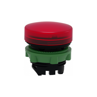 Cabeza Piloto Luminoso Lentes Lisas Rojas 22 mm Schneider Electric ZB5AV043