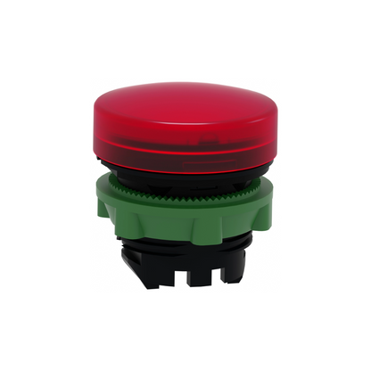Cabeza Piloto Luminoso Lentes Lisas Rojas 22 mm Schneider Electric ZB5AV043