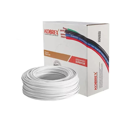 Caja 100 mts Cable Calibre 10 awg Blanco THW-LS Vinikob Kobrex