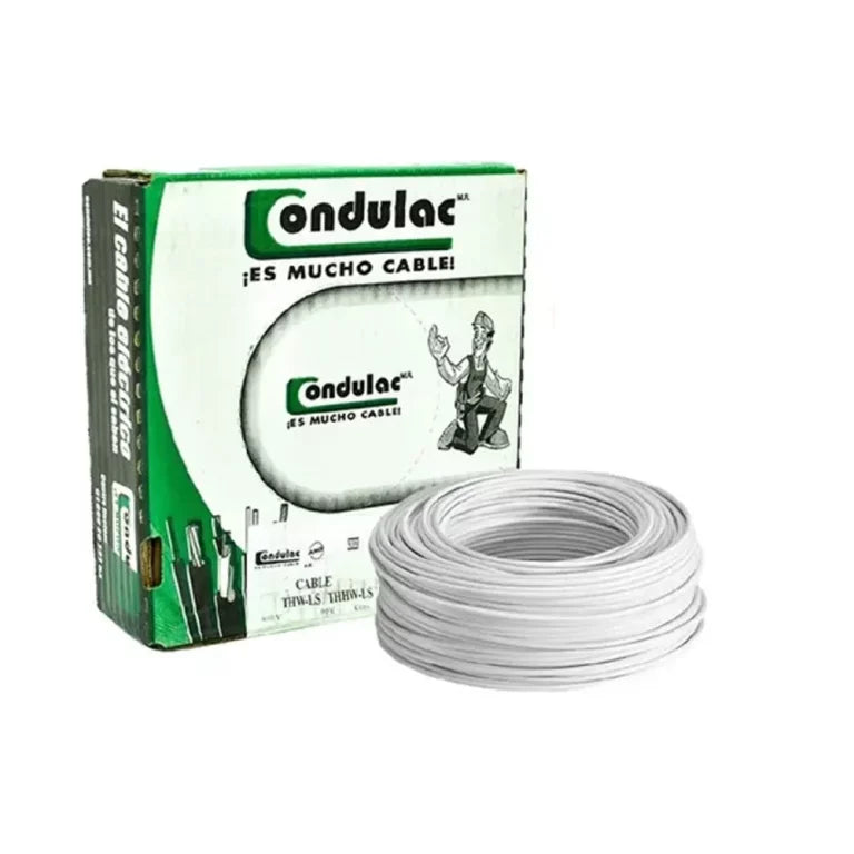 Caja 100 mts Cable Calibre 12 awg Blanco THW-LS Condulac