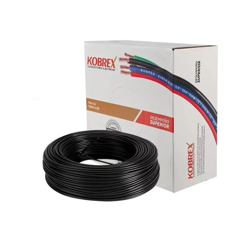 Caja 100 mts Cable Calibre 14 awg Negro THW-LS Vinikob Kobrex