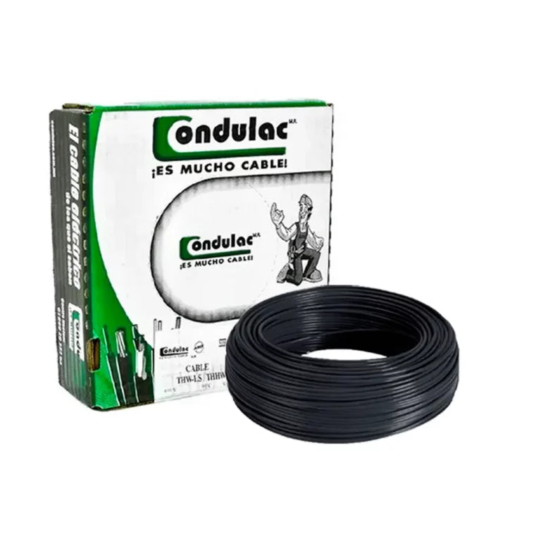 Caja 100 mts Cable Calibre 16 awg Negro THW-LS Condulac