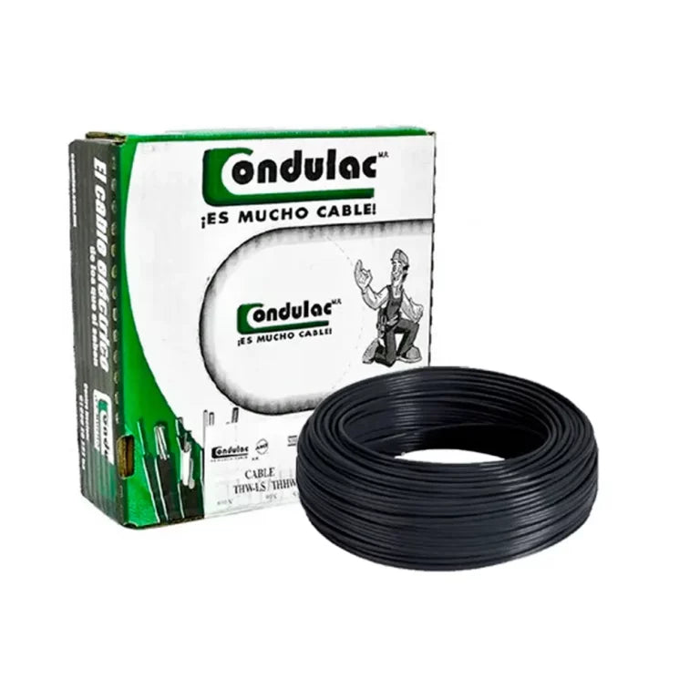 Caja 100 mts Cable Calibre 18 awg Negro THW-LS Condulac