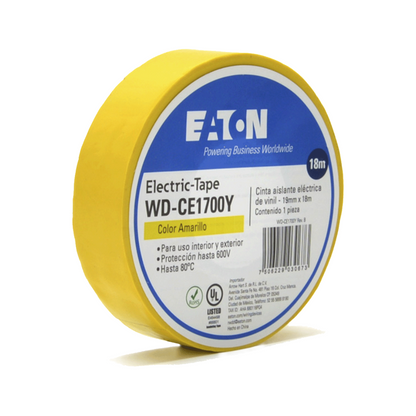 Cinta Aislante de PVC color Amarillo 18M Royer