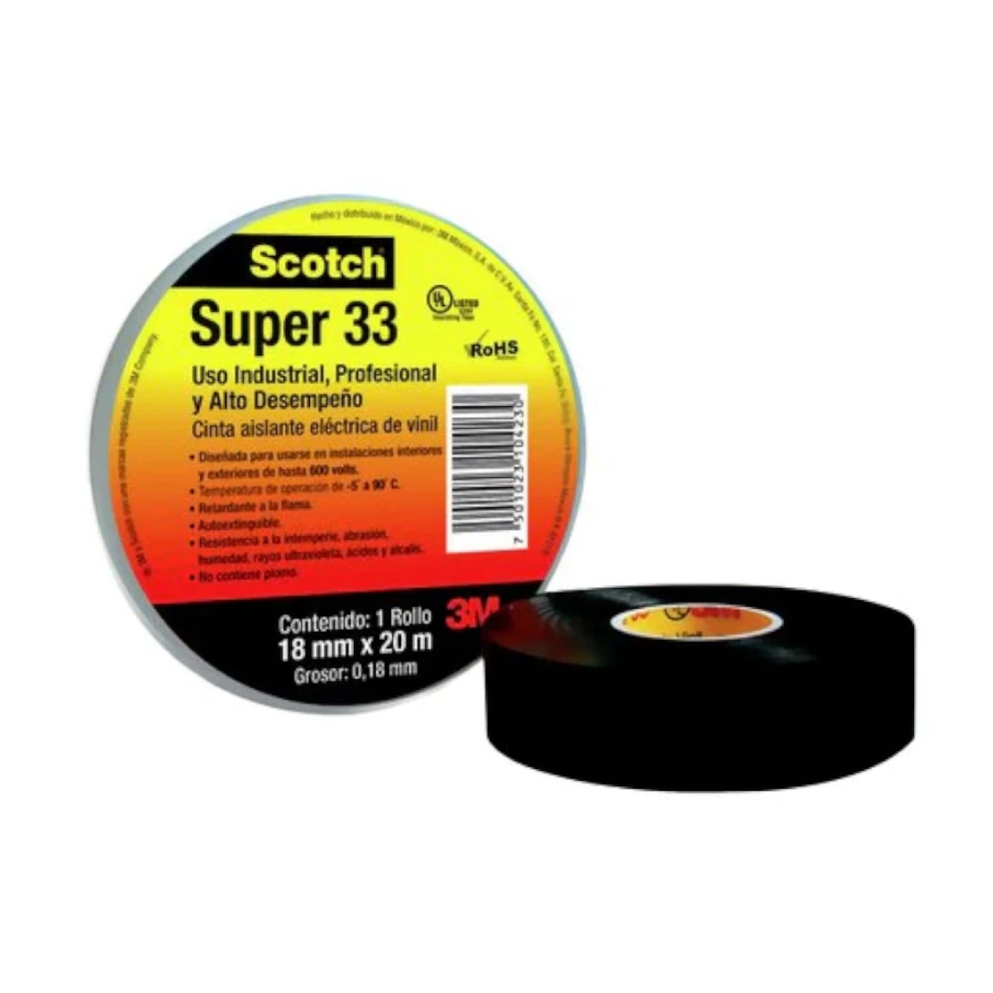 Cinta Electrica de Vinil Scotch Super 33 20 mts. 3M
