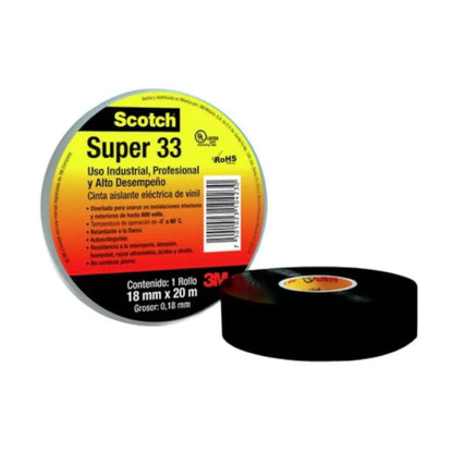 Cinta Electrica de Vinil Scotch Super 33 20 mts. 3M
