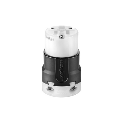 Conector de nylon 15A 125V Blanco y negro Aroow Hard Eaton