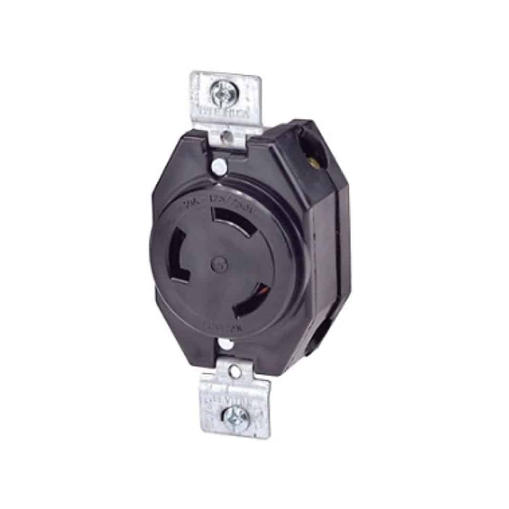 Conector media vuelta 3P 30A Negro Arrow Hart Eaton