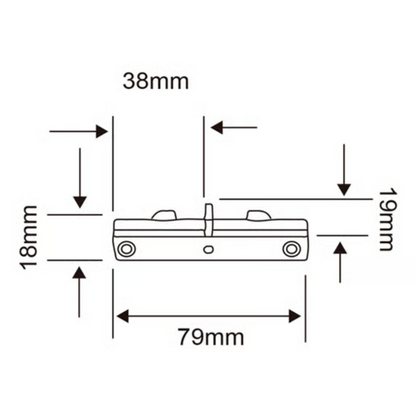 Conector recto para riel Negro Tecnolite