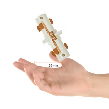 Conector recto para riel Blanco Tecnolite