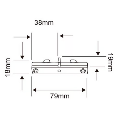 Conector recto para riel Blanco Tecnolite