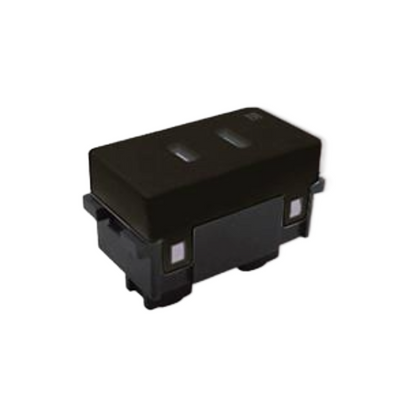 Contacto Sencillo 2P 15A Negro Royer 100