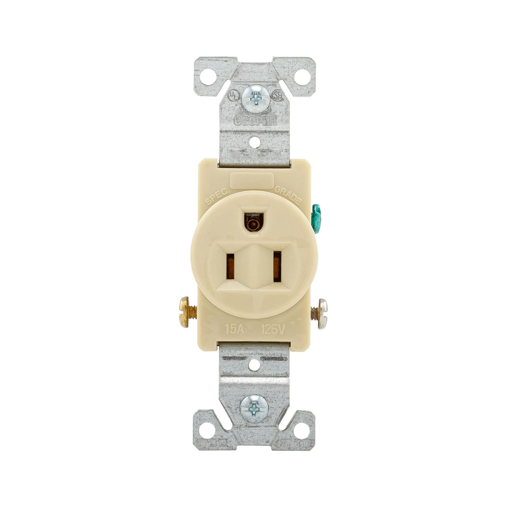 Contacto dencillo 15A 125V Marfil Eagle Eaton