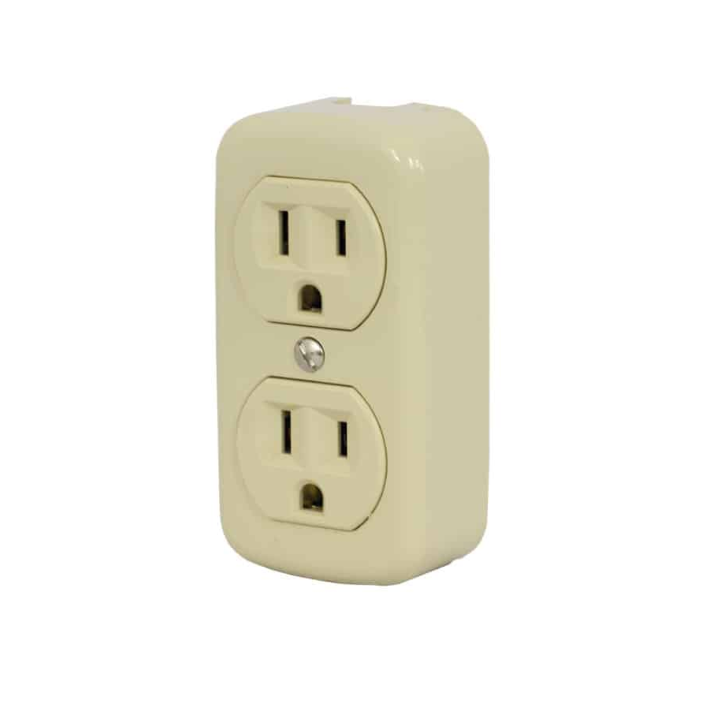 Contacto dúplex 2P+T de sobreponer 15A 127V Royer
