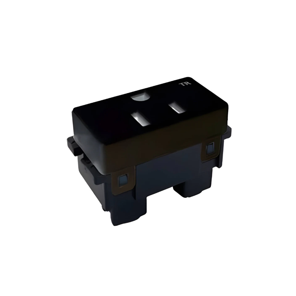 Contacto sencillo 2P+T 15A 127V Negro Royer 100 Eaton