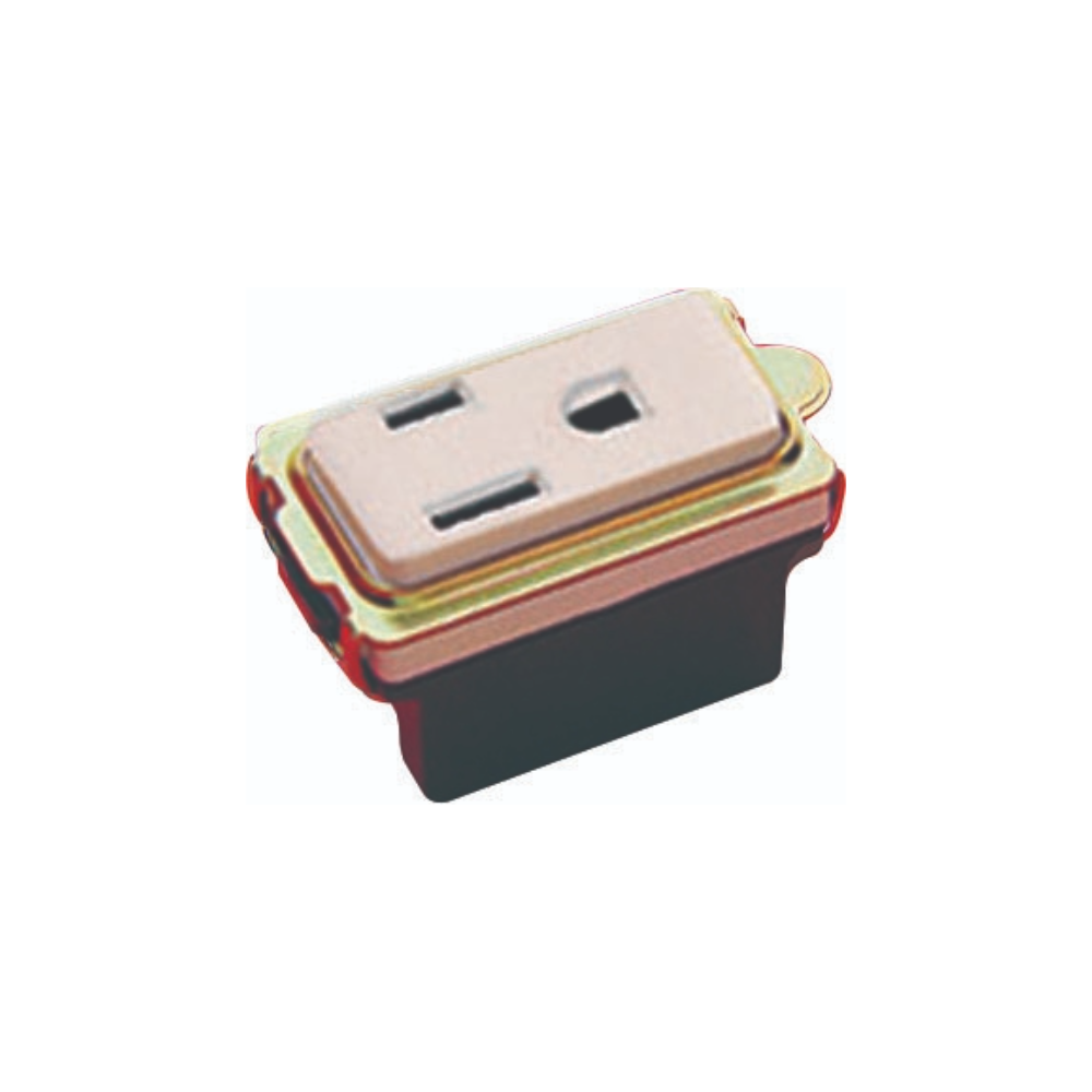 Contacto sencillo 2P+T 15A 127V Royer