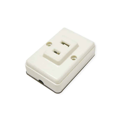 Contacto sencillo plano Marfil de sobreponer 2P 15A 127V Eaton