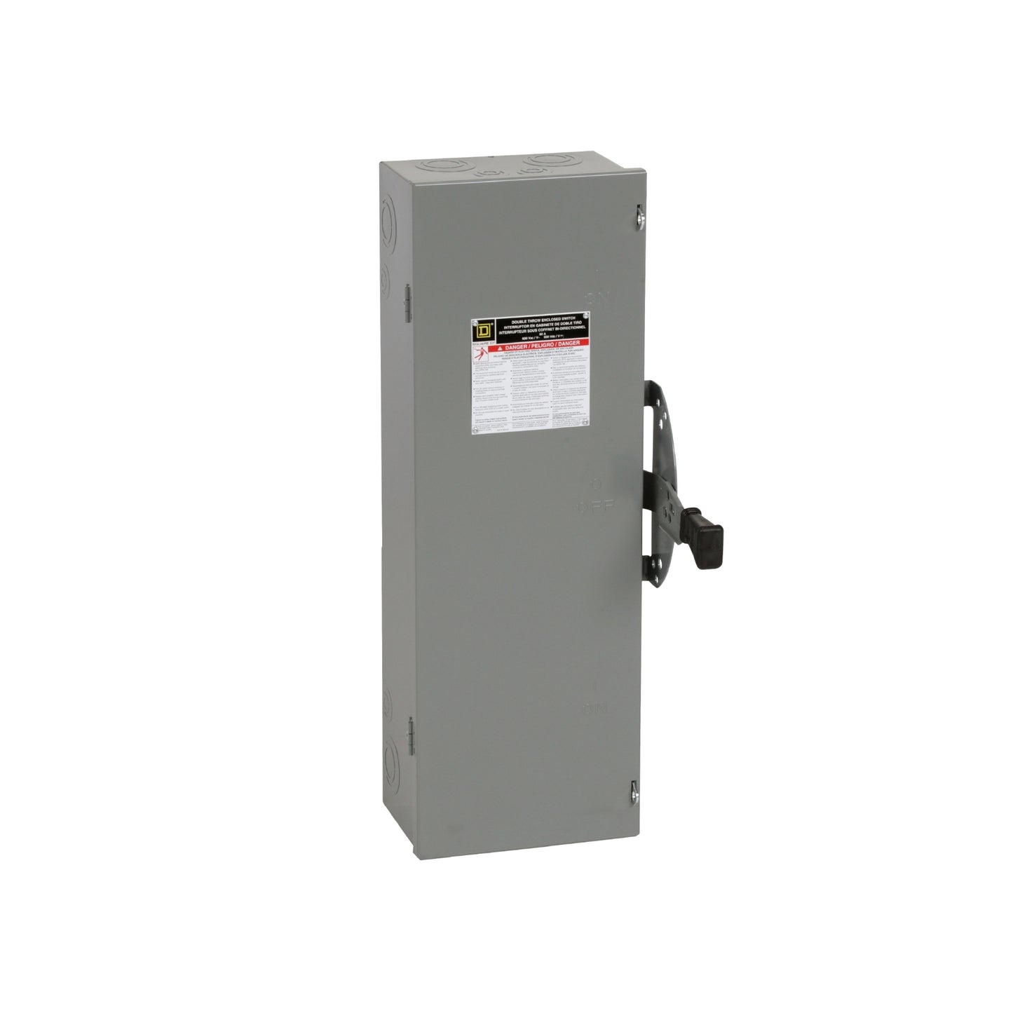Interruptor de Seguridad sin Porta Fusibles Square D de 60A, 3 Polos, 600V, NEMA 1 de Doble Tiro Schneider Electric DTU362