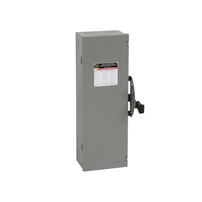 Interruptor de Seguridad sin Porta Fusibles Square D de 60A, 3 Polos, 600V, NEMA 1 de Doble Tiro Schneider Electric DTU362