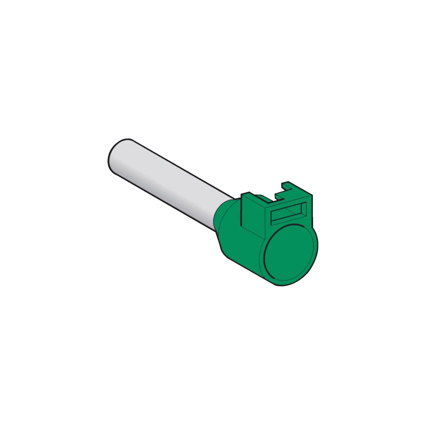 Cable End Insulated For Clip-IN Marker, 6 mm², Medium Size, Green, 1 Bag, Nf Schneider Electric DZ5CA062