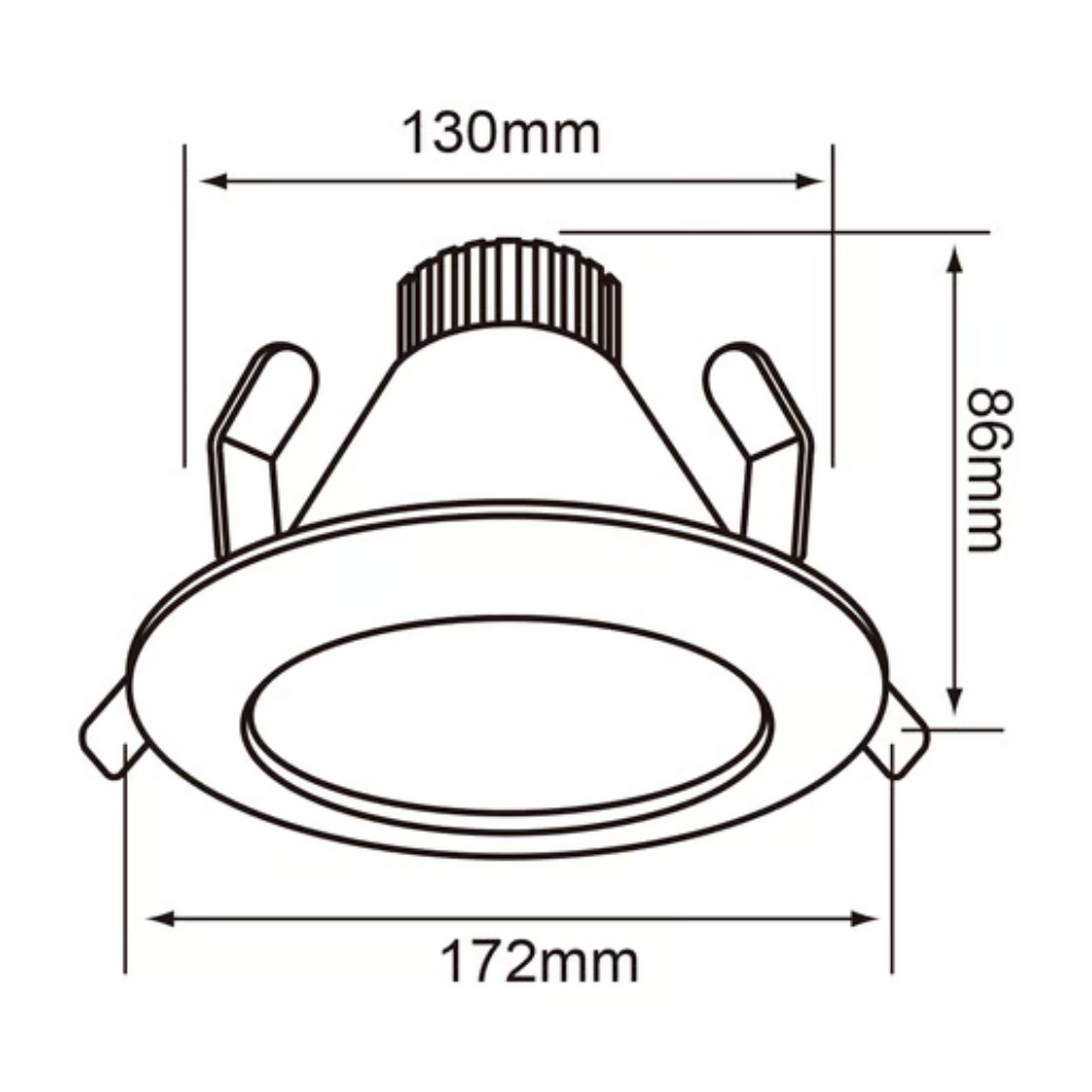 Empotrado LED Luz Cálida 9W Blanco Nadi Tecnolite
