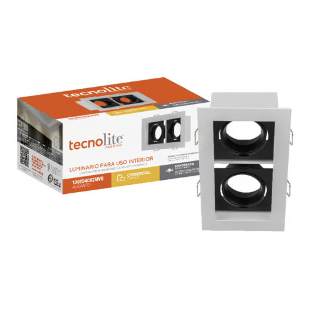 Empotrado (GX5.3/GU10 X2) 14W Blanco Atlas II Tecnolite