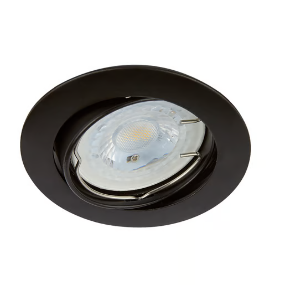 Lámpara de Techo LED Dirigible Empotrable Base GX5.3 6W Negro Tecnolite