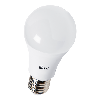 Kit 4 Focos ahorradores LED A19 E27 Luz fría 9.5W Blanco Illux