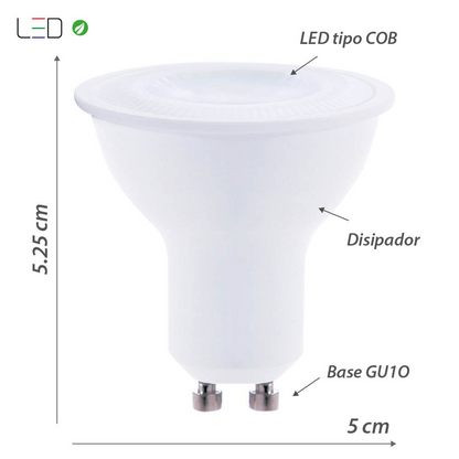 Foco LED 6W Atenueble Base GU10 Illux