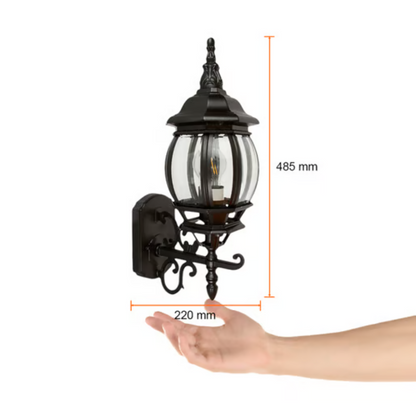 Farol de pared E27 Negro 26W Tecnolite