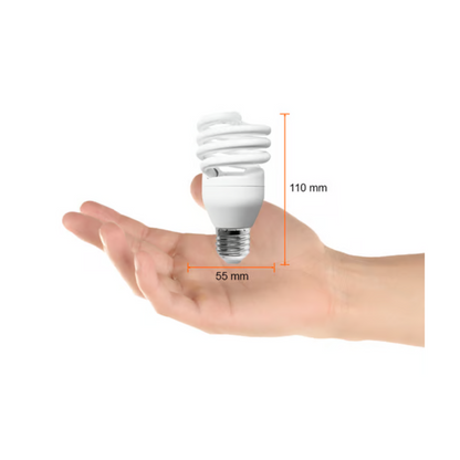 Foco Fluorescente Espiral 20W Luz Fría Base E27 Tecnolite