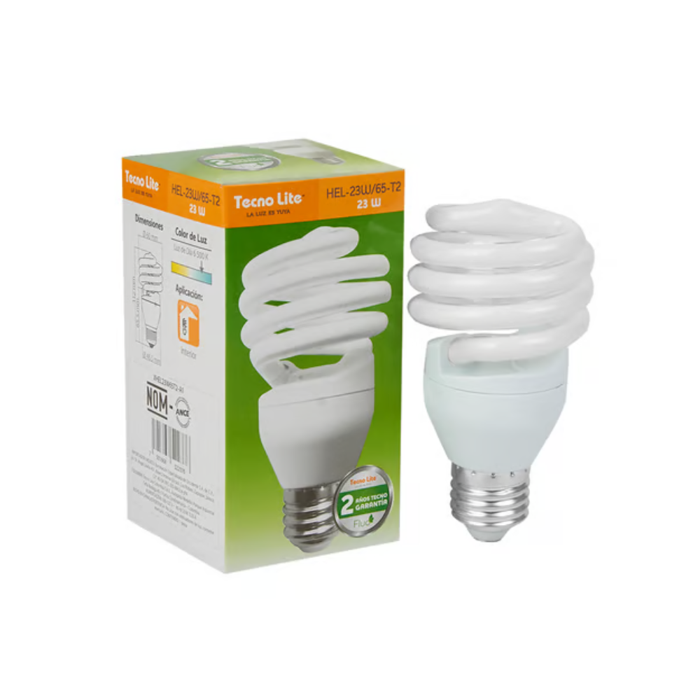 Foco Fluorescente Espiral 23W Luz Fría Tecnolite