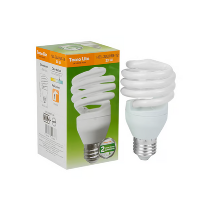 Foco Fluorescente Espiral 23W Luz Fría Tecnolite