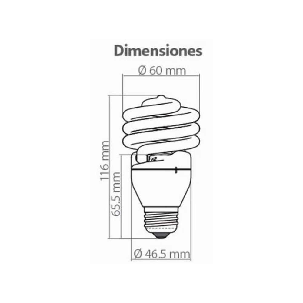 Foco Fluorescente Espiral 23W Luz Fría Tecnolite