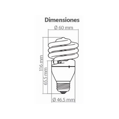 Foco Fluorescente Espiral 23W Luz Fría Tecnolite