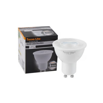 Foco LED 3W Luz Fría Base GU10 Tecnolite