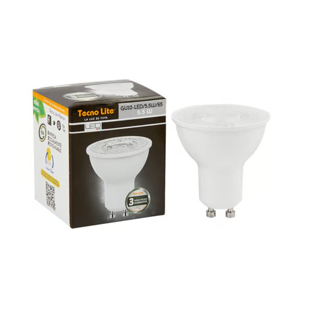 Foco LED 5.5W Luz Fría Base GU10 Tecnolite