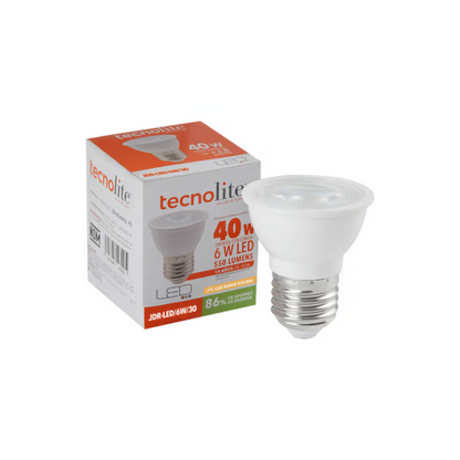 Foco LED 6W Luz Cálida Base E27 Tecnolite