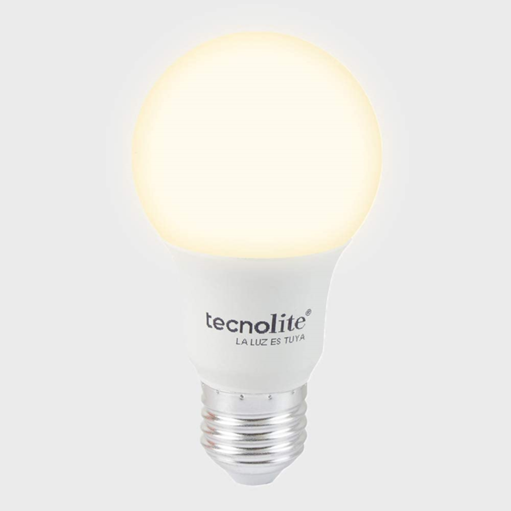 Foco LED Ahorrador 8.5W Luz Cálida Base A19 Tecnolite