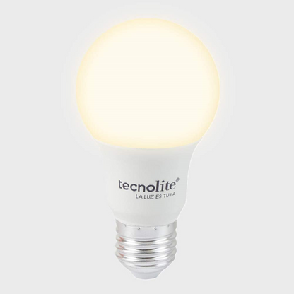 Foco LED Ahorrador 8.5W Luz Cálida Base A19 Tecnolite