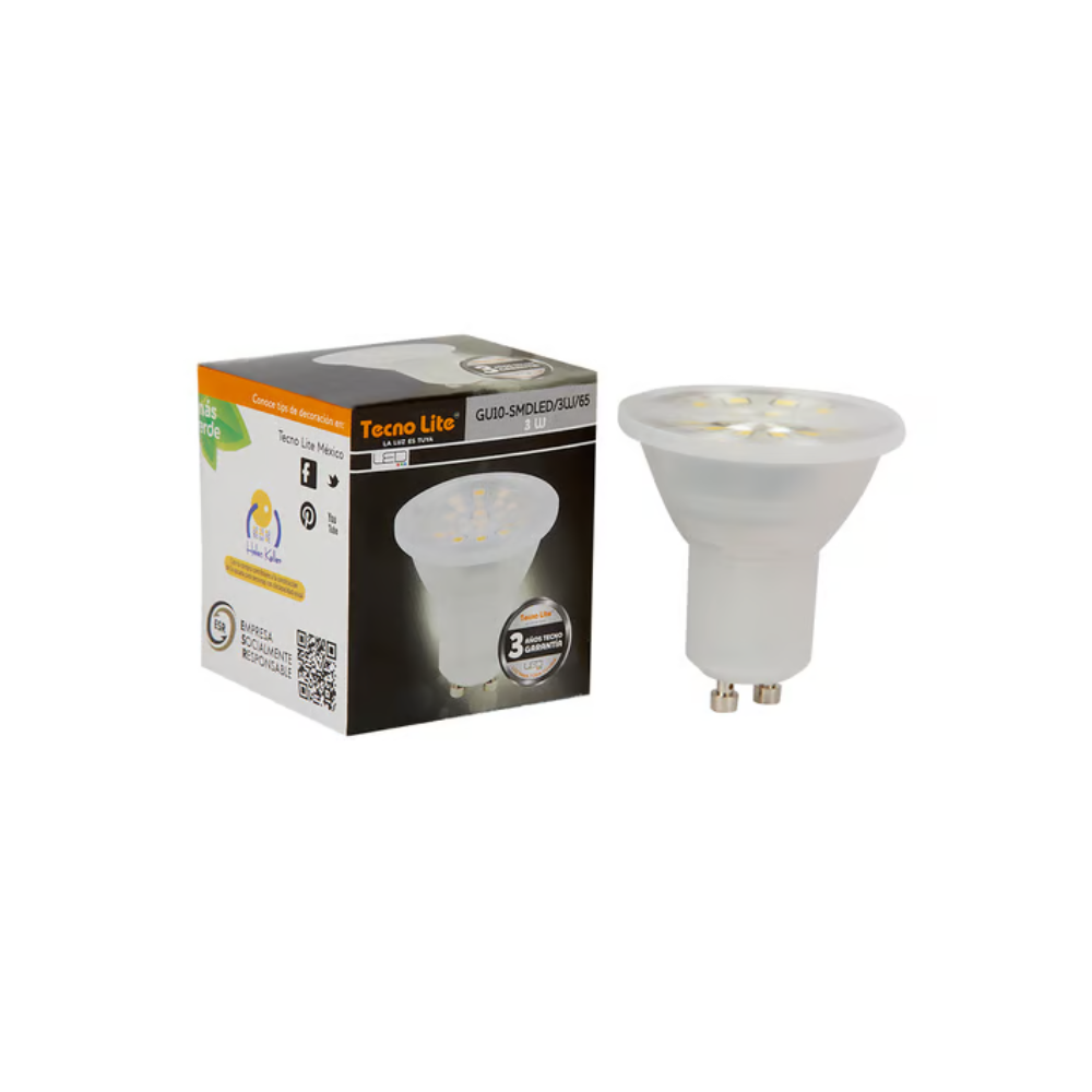 Foco LED GU10 Luz Fría 3W Tecnolite