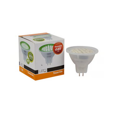 Foco LED MR16 3W Luz Verde Base GX5.3 Tecnolite