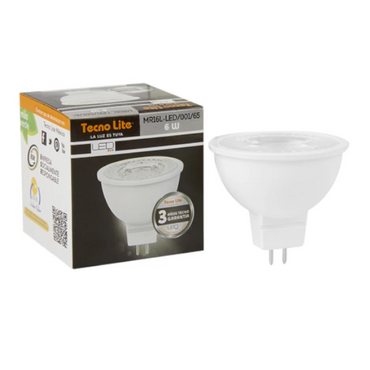 Foco LED MR16 6W Luz Fría Base GX5.3 Tecnolite