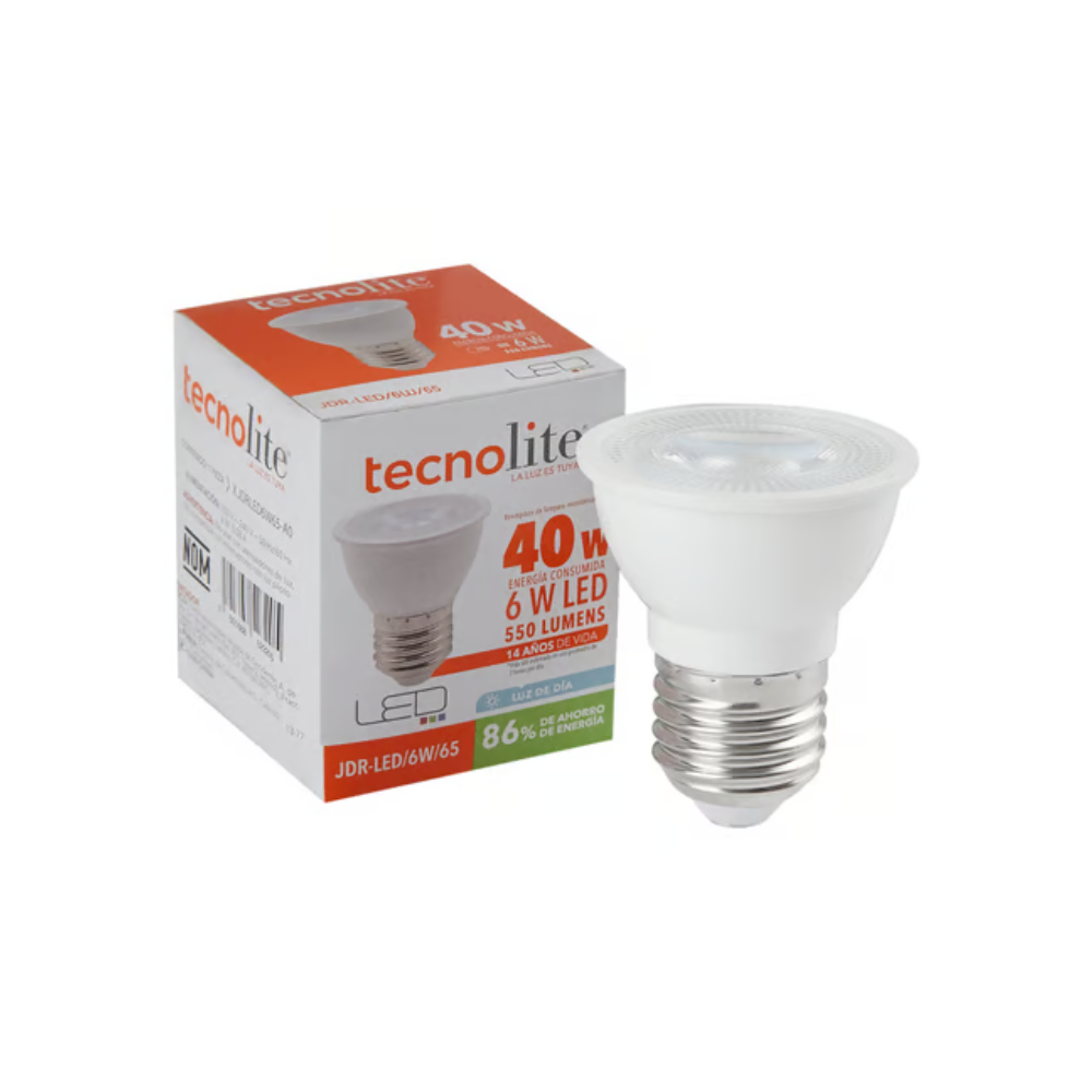 Foco LED PAR 6W Luz Fría Base E27 Tecnolite